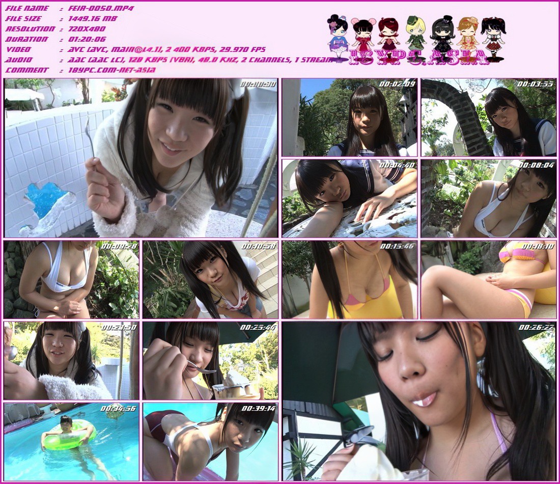 [FEIR-0050] 木下美雲 Mikumo Kinoshita – スカイ☆ブルー - ウブな笑顔とふっくらとしたFカップのバストが魅力のJKアイドル・木下美雲ちゃんのイメージ。小さな水着を身にまとって柔らかそうなバストを揺らしながら大胆ポーズを披露。時折見せるしっとりとした表情に思わず胸がキュン！